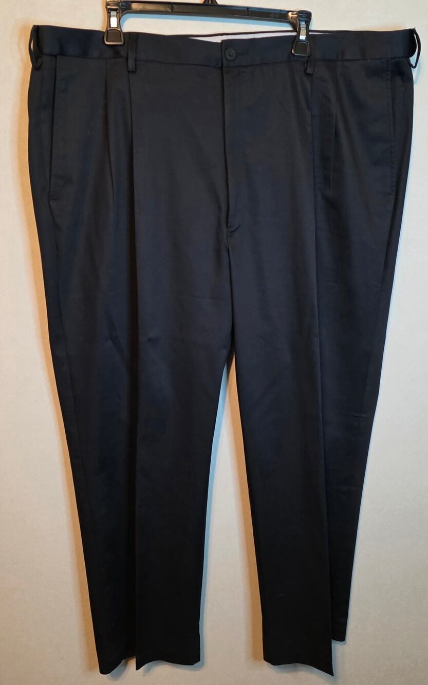 Men's Hagger Iron Free Premium Classic Fit black dress pants 44X30